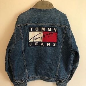 Vintage Tommy Denim 90s Hilfiger American Flag Rar